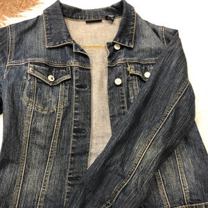 New York & Company Medium Wash Denim Jacket